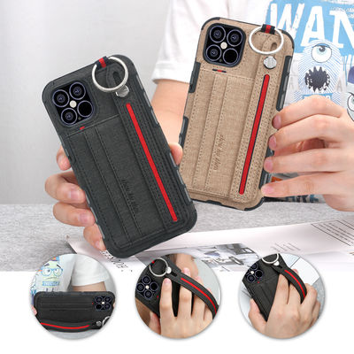 Случаи телефона ремня талрепа кожаные на Iphone 14 13 Scratchproof