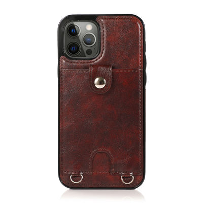 Подгонянный случай бумажника Iphone кожаных случаев телефона облегченный Dirtproof роскошный