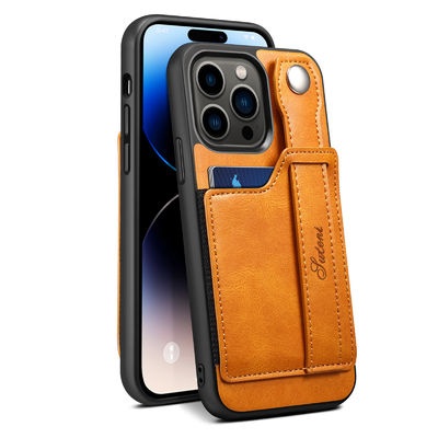 Случай Iphone кожаного случая телефона бумажника случая телефона кожаного кожаный роскошный