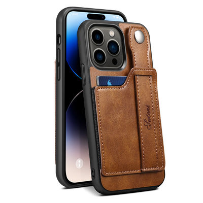 Случай Iphone кожаного случая телефона бумажника случая телефона кожаного кожаный роскошный