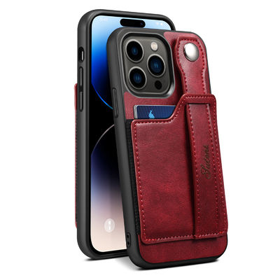 Случай Iphone кожаного случая телефона бумажника случая телефона кожаного кожаный роскошный