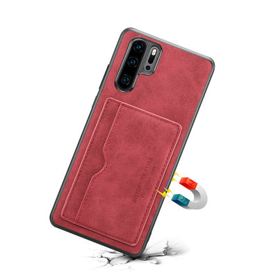 Восхитительный кожаный случай Magsafe Iphone владельца карточки Scratchproof