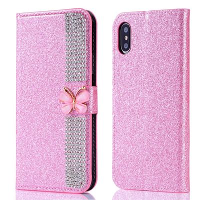 Flash Powder Electroplated Diamond Inlay Phone Case для iPhone Xr Xs 11 12 13 14 Покрытие для ячейки Pro Max