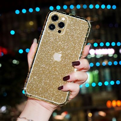 Luxury Glitter Bling Diamond Прозрачный мягкий телефонный чехол для iPhone 14 13 12 Pro Max 11 XS XR 8 Plus
