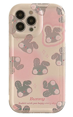 Маленькие упругие чехлы для телефонов Pink Rabbit Iphone 15 Apple Phone Case