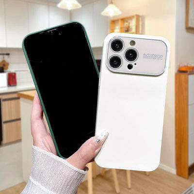 Большое окно Упорные телефонные чехлы для Iphone 15 жидкий силиконовый телефон полная крышка